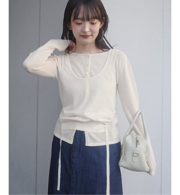 SLOBE IENA「《追加》tyn.TGOR/トゴール SLOBE別注 タンクセットカーディガン」|カーディガン|