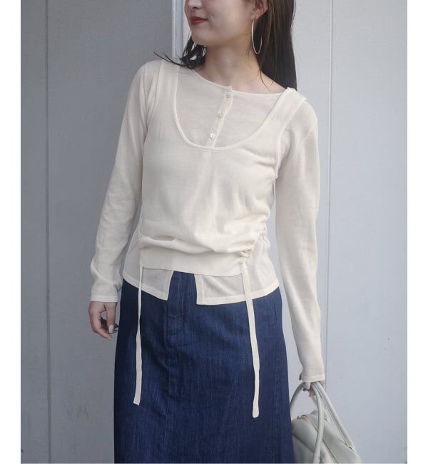 SLOBE IENA「《追加》tyn.TGOR/トゴール SLOBE別注 タンクセットカーディガン」|カーディガン|