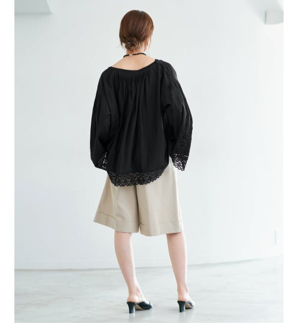 IENA「カットワークレースブラウス」|シャツ・ブラウス|