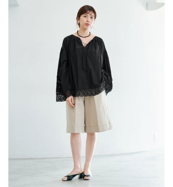 IENA「カットワークレースブラウス」|シャツ・ブラウス|