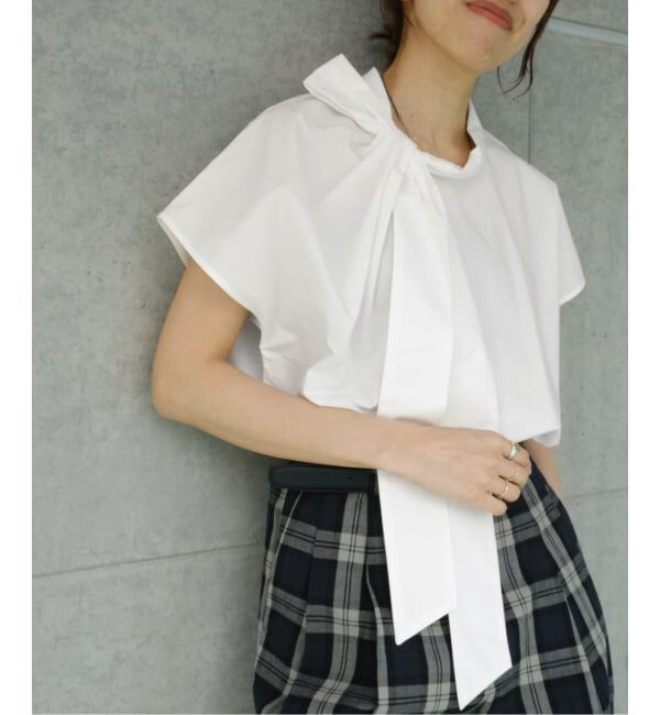 IENA「Maison IENA 別注 Nell/ネル ボウタイブラウス 261-30282」|シャツ・ブラウス|ホワイト