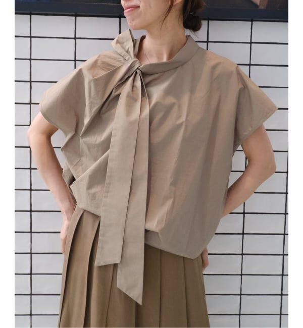 IENA「Maison IENA 別注 Nell/ネル ボウタイブラウス 261-30282」|シャツ・ブラウス|ベージュ