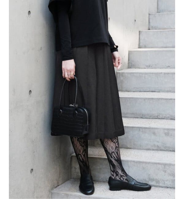 IENA「Maison IENA 別注 Nell/ネル プリーツスカート 261-10297」|スカート|ブラック