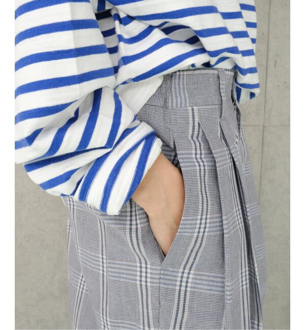 IENA「Maison IENA 別注 Nell/ネル チェックペグトップパンツ 261-202-61」|スラックス|