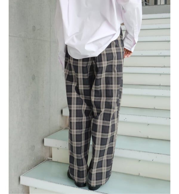 IENA「Maison IENA 別注 Nell/ネル チェックペグトップパンツ 261-202-61」|スラックス|