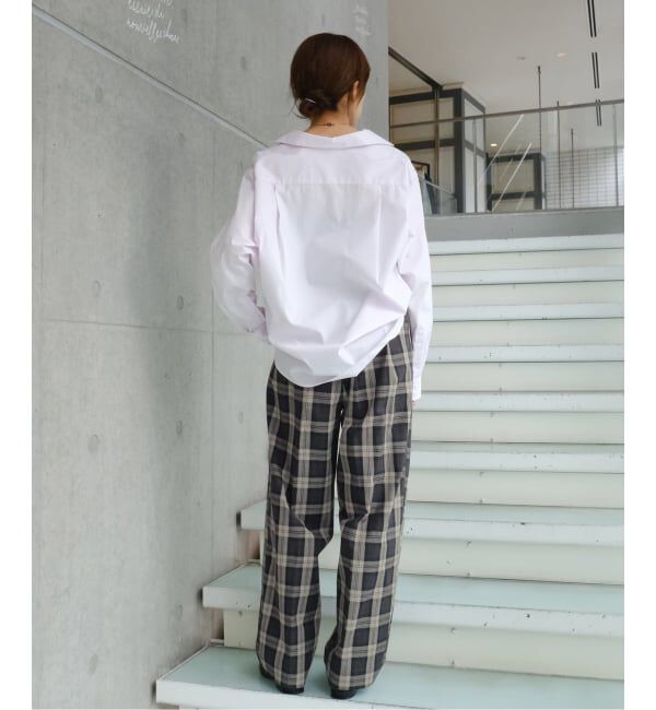 IENA「Maison IENA 別注 Nell/ネル チェックペグトップパンツ 261-202-61」|スラックス|