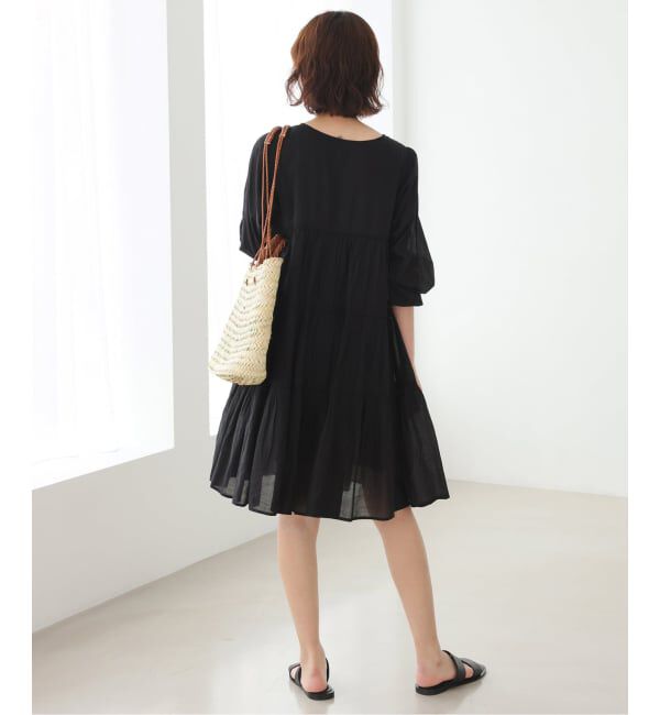 SLOBE IENA「《予約》コットンボイルティアードワンピース」|ワンピース|