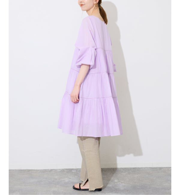 SLOBE IENA「《予約》コットンボイルティアードワンピース」|ワンピース|