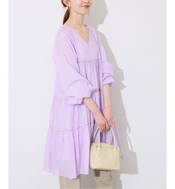 SLOBE IENA「《予約》コットンボイルティアードワンピース」|ワンピース|