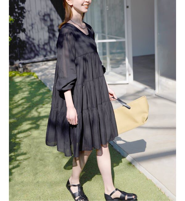 SLOBE IENA「《予約》コットンボイルティアードワンピース」|ワンピース|