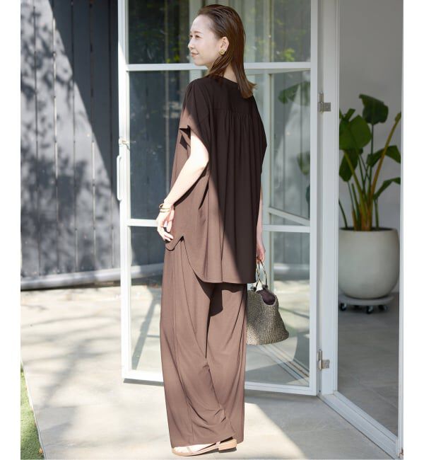 SLOBE IENA「《2枚セット/予約》カットジョーゼットセットアップ」|Tシャツ・カットソー|