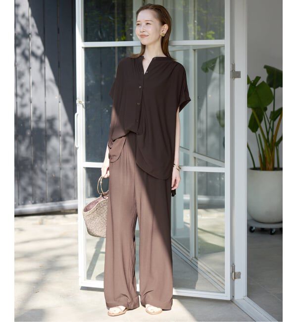 SLOBE IENA「《2枚セット/予約》カットジョーゼットセットアップ」|Tシャツ・カットソー|