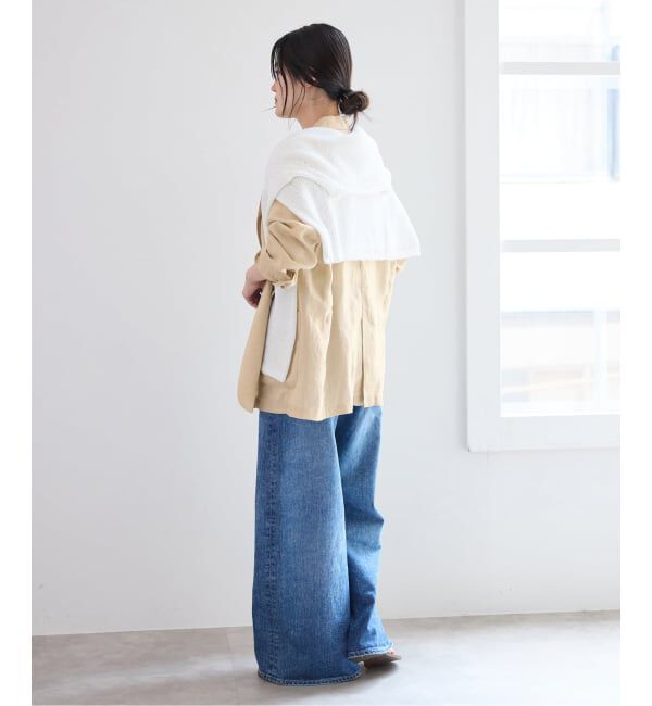 IENA「《追加予約》ウォッシャブル ソフトリネン リラックスジャケット」|テーラードジャケット|