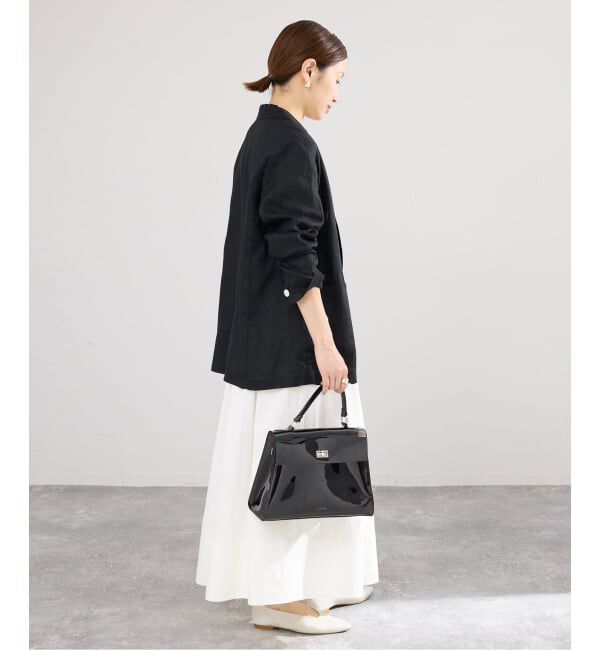 IENA「《追加予約》ウォッシャブル ソフトリネン リラックスジャケット」|テーラードジャケット|