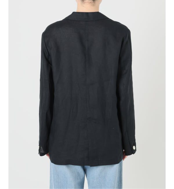 IENA「《追加予約》ウォッシャブル ソフトリネン リラックスジャケット」|テーラードジャケット|