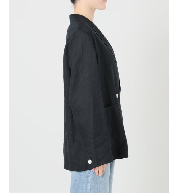 IENA「《追加予約》ウォッシャブル ソフトリネン リラックスジャケット」|テーラードジャケット|