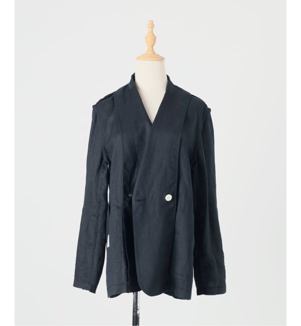 IENA「《追加予約》ウォッシャブル ソフトリネン リラックスジャケット」|テーラードジャケット|