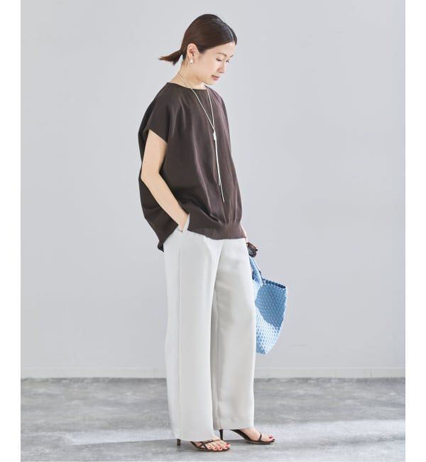 IENA「《WEB限定/追加7予約》 コットンストレッチ NEOワイドクループルオーバー」|ニット・セーター|