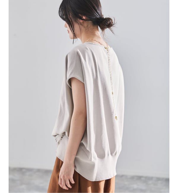 IENA「《WEB限定/追加7予約》 コットンストレッチ NEOワイドクループルオーバー」|ニット・セーター|