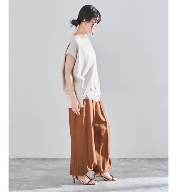 IENA「《WEB限定/追加7予約》 コットンストレッチ NEOワイドクループルオーバー」|ニット・セーター|