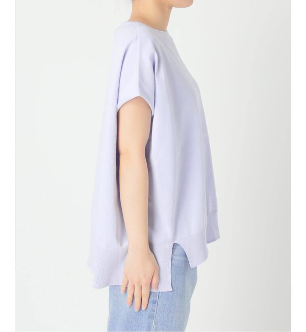 IENA「《WEB限定/追加7予約》 コットンストレッチ NEOワイドクループルオーバー」|ニット・セーター|