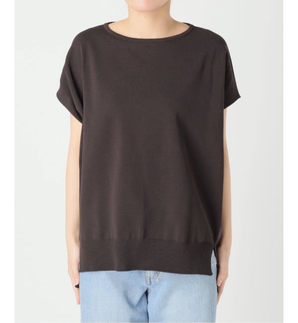 IENA「《WEB限定/追加7予約》 コットンストレッチ NEOワイドクループルオーバー」|ニット・セーター|