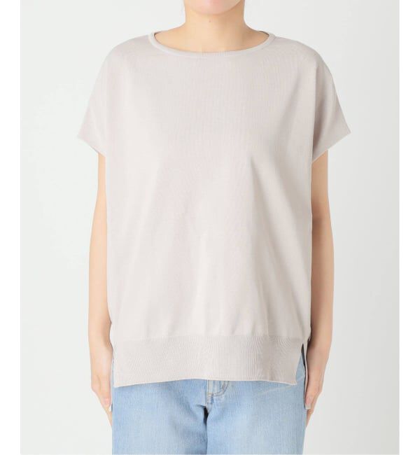 IENA「《WEB限定/追加7予約》 コットンストレッチ NEOワイドクループルオーバー」|ニット・セーター|