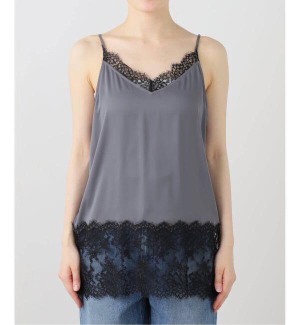 IENA「《追加2予約》リバーレースサテンキャミソール」|キャミソール|