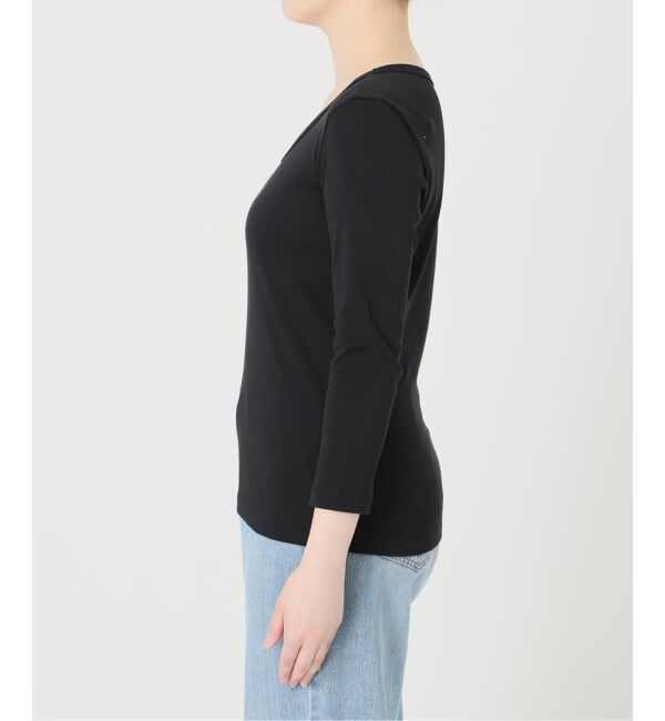 IENA「《予約》オーガニックフライス7分袖プルオーバー」|Tシャツ・カットソー|