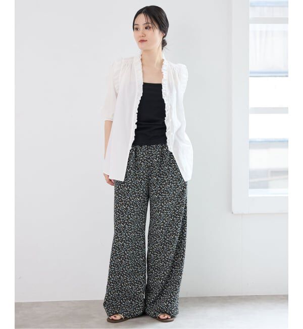 IENA「《予約/一部店舗限定》 コットンシュリンク7分袖ブラウス」|シャツ・ブラウス|