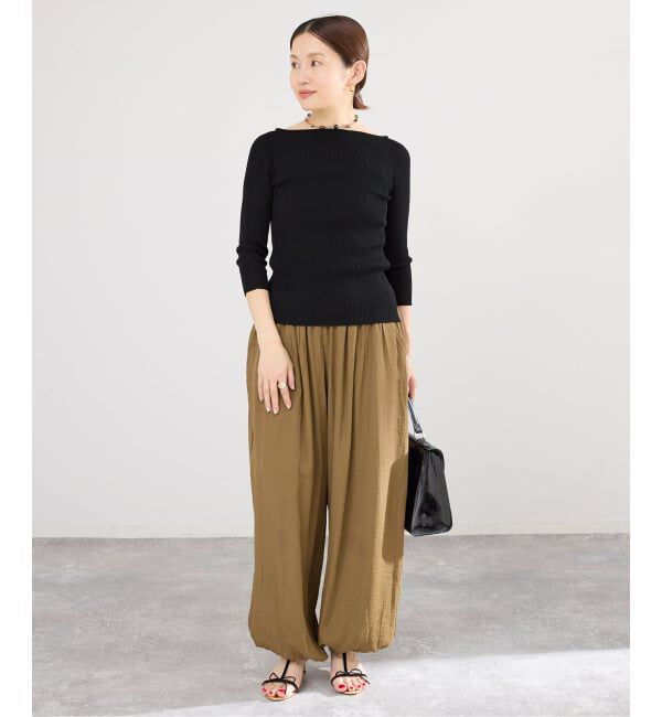 IENA「《予約》ウォッシャブル2WAYオフショルリブニット」|ニット・セーター|