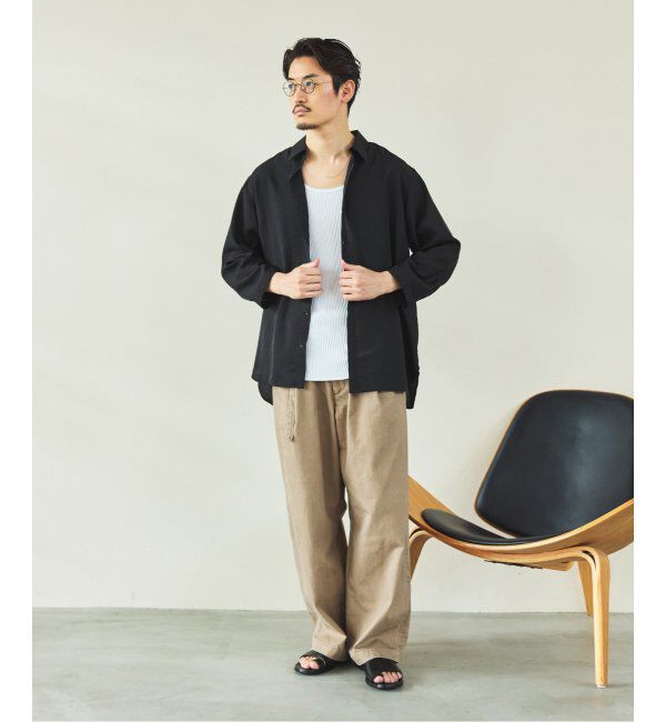 EDIFICE「シアー バンブー 8分袖 レギュラーシャツ」|シャツ・ブラウス|