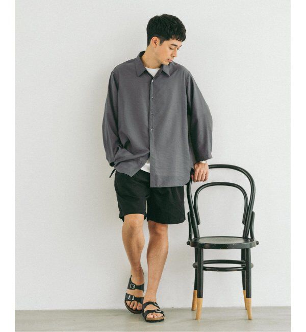 EDIFICE「シアー バンブー 8分袖 レギュラーシャツ」|シャツ・ブラウス|