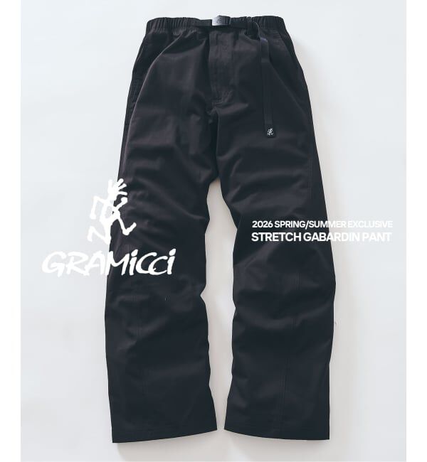 417 EDIFICE「Gramicci グラミチ for 417 ストレッチギャバジンパンツ」|その他|ブラック