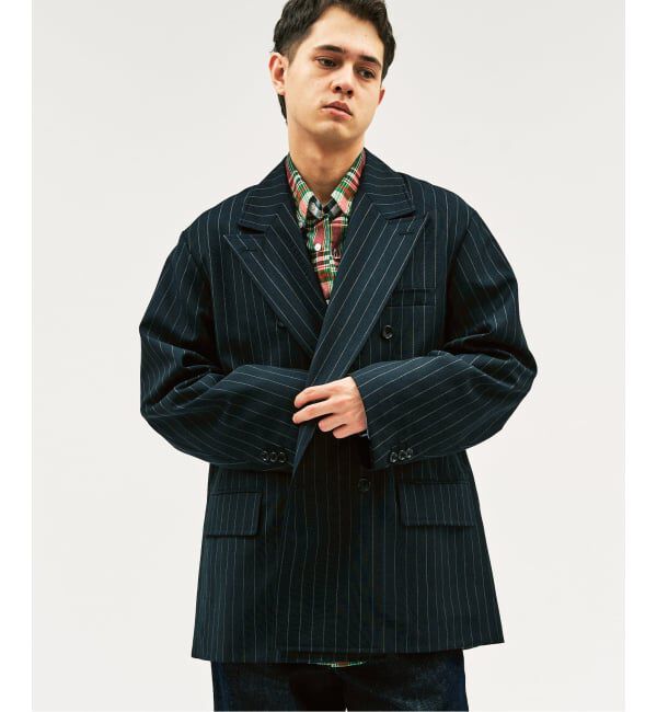 417 EDIFICE「【MOONLIGHT CLOTHING】Wジャケット」|テーラードジャケット|ネイビー A