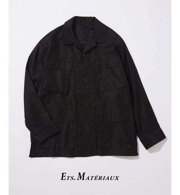 EDIFICE「ETS.MATERIAUX(マテリオ) スーピマ ファティーグ ジャケット」|ミリタリージャケット|ブラック