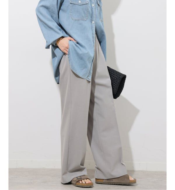 JOURNAL STANDARD relume「《追加/一部WEB限定/新色》スムースフレアタックパンツ」|スラックス|グレーB