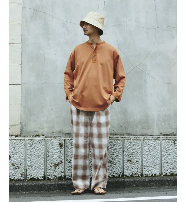 JOURNAL STANDARD relume「ガーメントダイ スリーピング ヘンリーネック Tシャツ」|Tシャツ・カットソー|