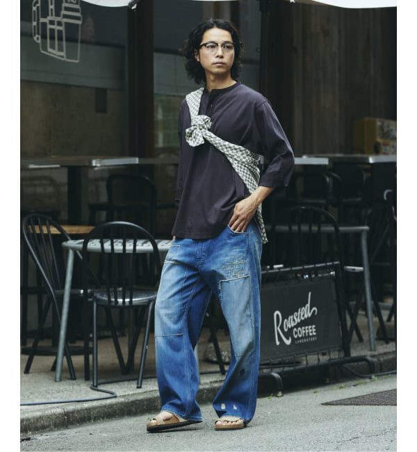 JOURNAL STANDARD relume「ガーメントダイ スリーピング ヘンリーネック Tシャツ」|Tシャツ・カットソー|