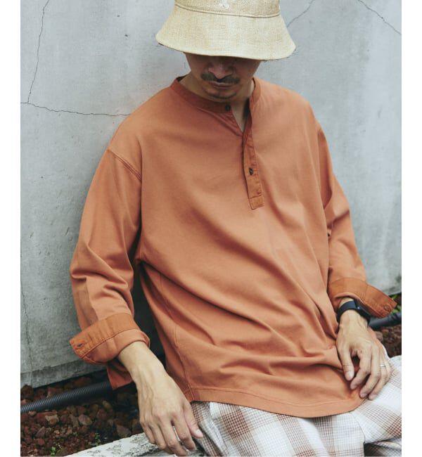 JOURNAL STANDARD relume「ガーメントダイ スリーピング ヘンリーネック Tシャツ」|Tシャツ・カットソー|キャメル