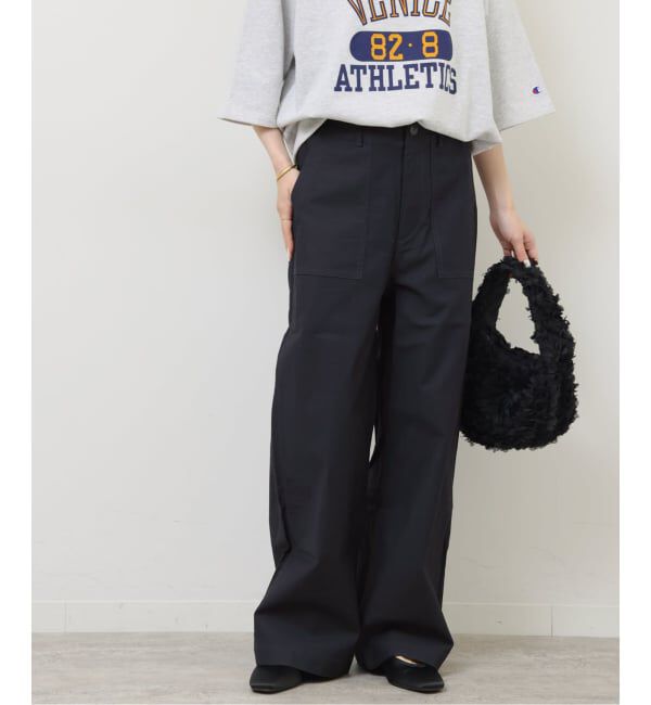JOURNAL STANDARD relume「《追加24 / 新色》ワイドベイカーパンツ」|カーゴ|ネイビー