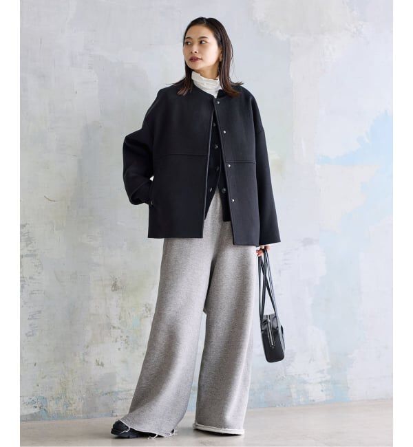 JOURNAL STANDARD「《追加5》スーパー140ビーバーノーカラーショートコート」|ノーカラーコート|