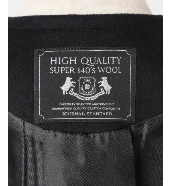 JOURNAL STANDARD「《追加5》スーパー140ビーバーノーカラーショートコート」|ノーカラーコート|