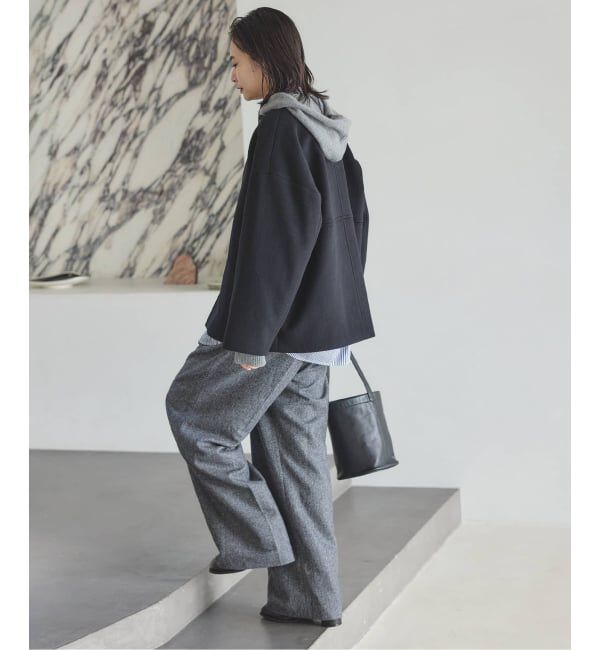 JOURNAL STANDARD「《追加5》スーパー140ビーバーノーカラーショートコート」|ノーカラーコート|