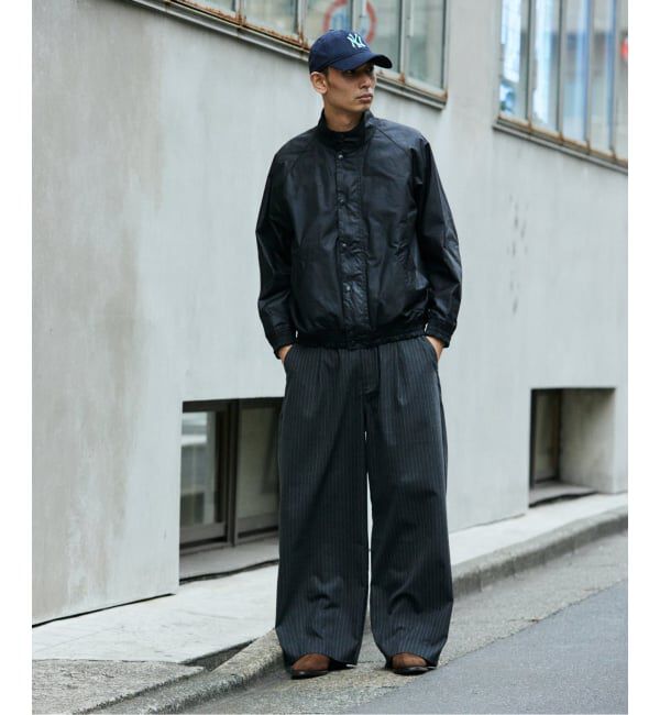 JOURNAL STANDARD「TR モダン ツイル ワイド ストライプ スラックス」|スラックス|