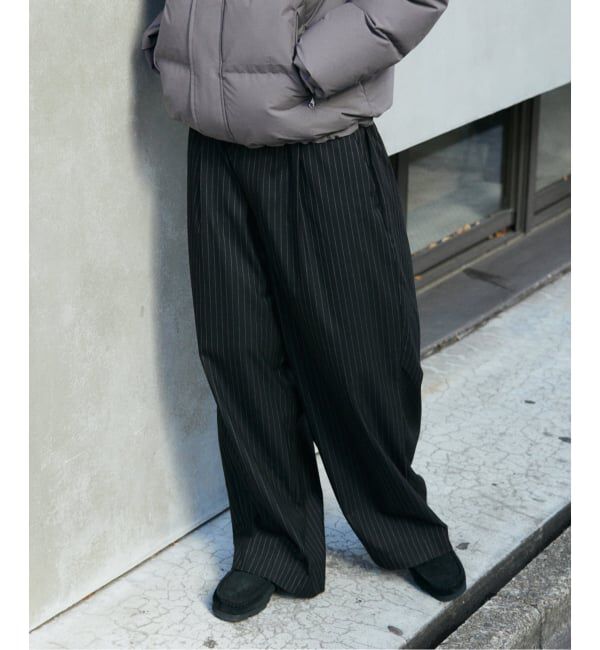 JOURNAL STANDARD「TR モダン ツイル ワイド ストライプ スラックス」|スラックス|