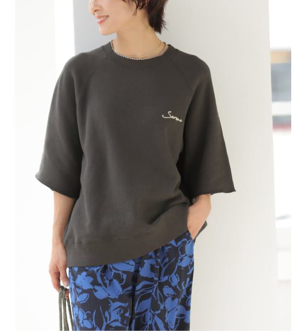 JOURNAL STANDARD relume「ハーフスリーブ刺繍ロゴスウェット」|スウェット・ジャージ|ブラック A