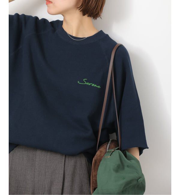 JOURNAL STANDARD relume「ハーフスリーブ刺繍ロゴスウェット」|スウェット・ジャージ|ネイビー
