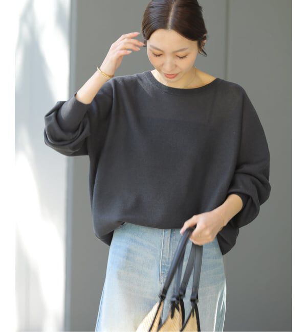 JOURNAL STANDARD relume「リネンミックスシアードルマンプルオーバー」|ニット・セーター|ブラック A