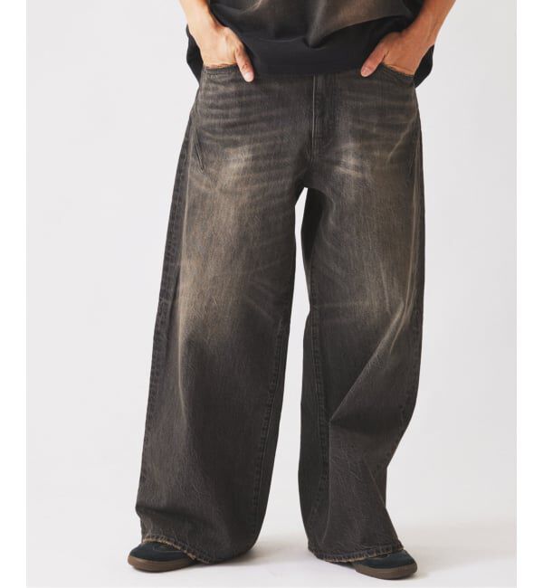 JOURNAL STANDARD relume「スモーキーデニム 11oz ワイド エンジニアド パンツ」|デニム|